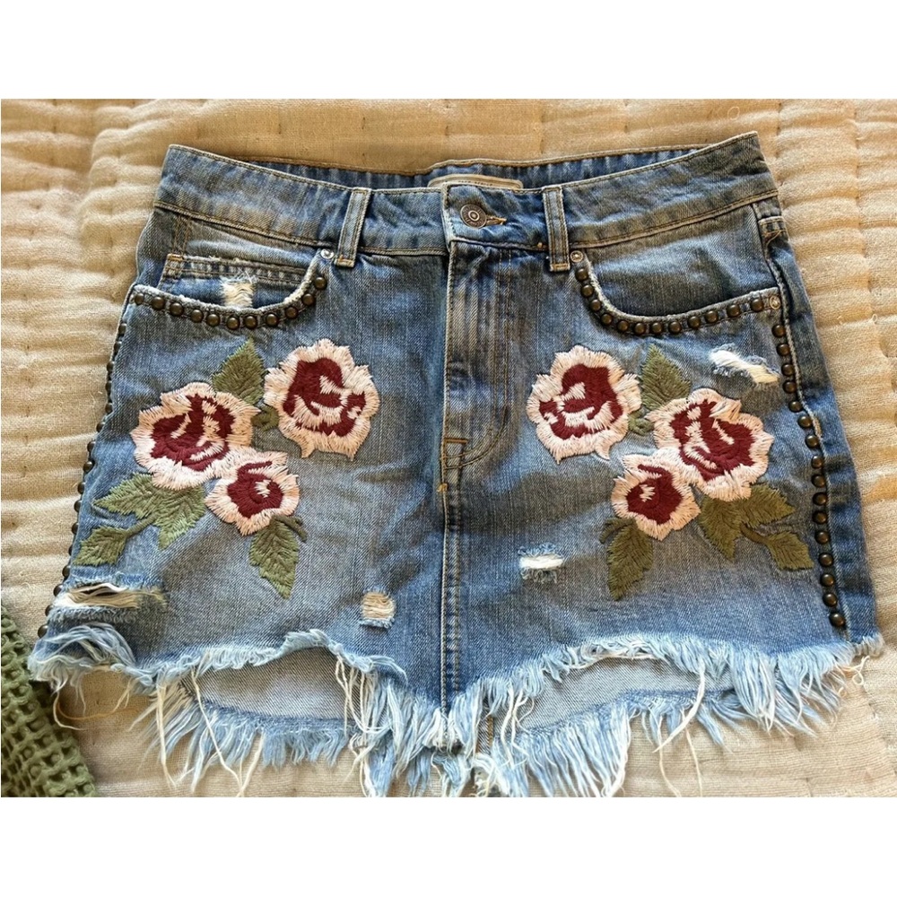 Free people denim skirt size 26